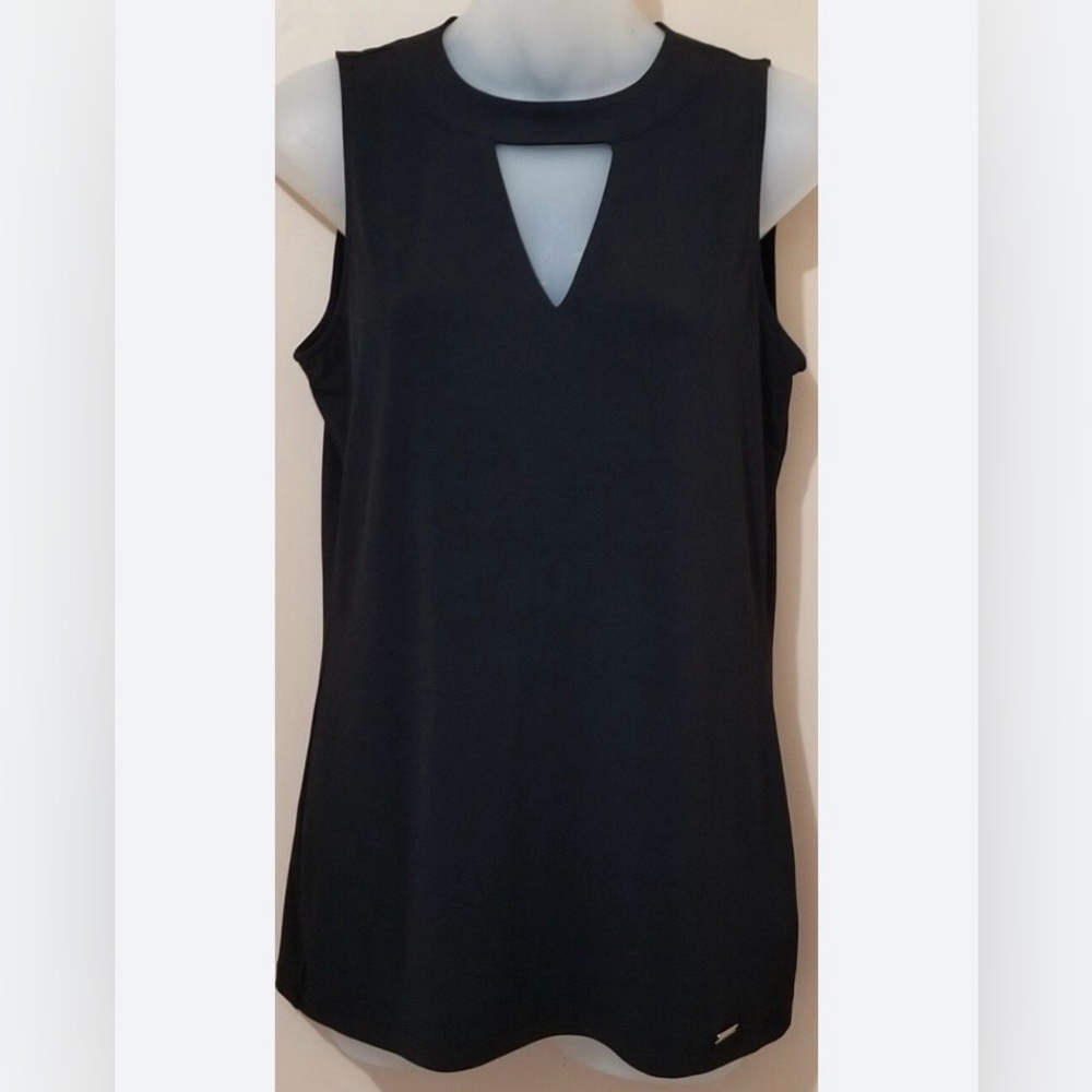 Michael Kors Black Keyhole Top